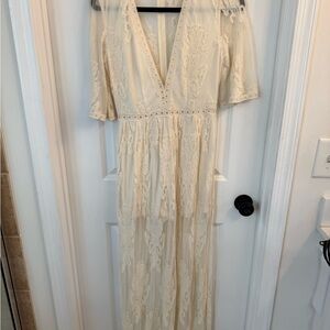 Wishlist Cream Lace Dress